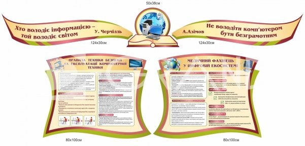 Набір стендів для кабінету інформатики та цифрової грамотності