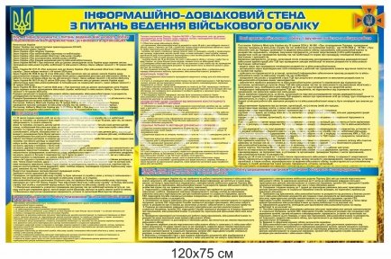 Інформаційно-довідковий стенд з військового обліку
