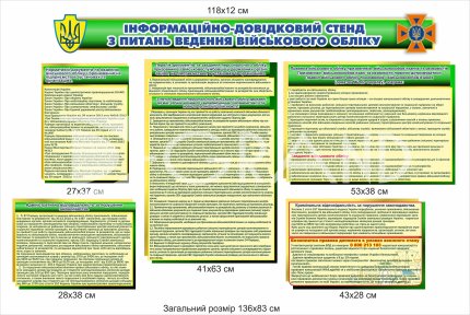 Інформаційний стенд з питань ведення військового обліку