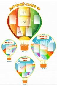 Комплект пластикових стендів для дитячого садка «Повітряний шар»