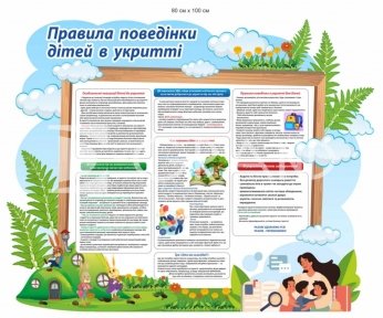 Правила поведінки в укритті для дітей