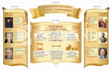Цікаві факти про українську мову - набір стендів