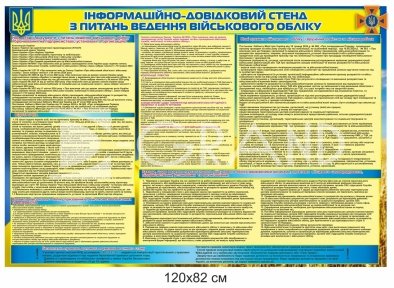 Інформаційно-довідниковий стенд з військового обліку для підприємств