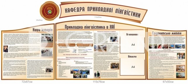 Стенди для оформлення кафедри лінгвістики
