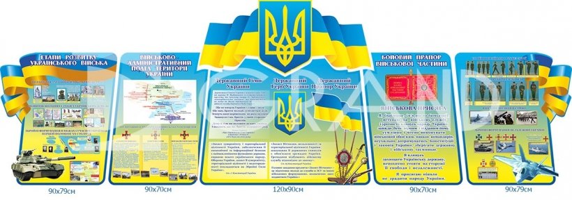Комплект стендів з військово-патріотичного виховання
