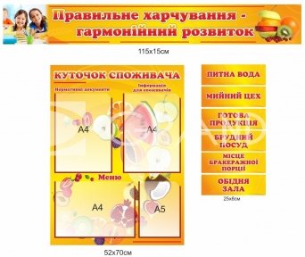 Набір стендів для оформлення їдальні