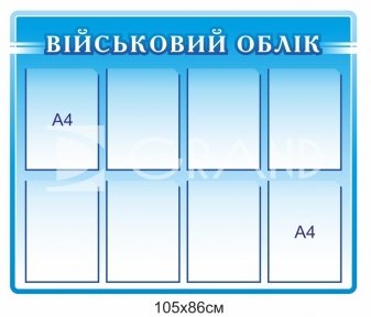 Військовий облік стенд купити