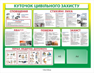 Куточок цивільного захисту пластиковий