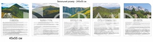 Гори України - набір стендів 