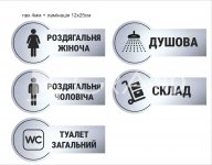 Комплект інформаційних табличок на двері